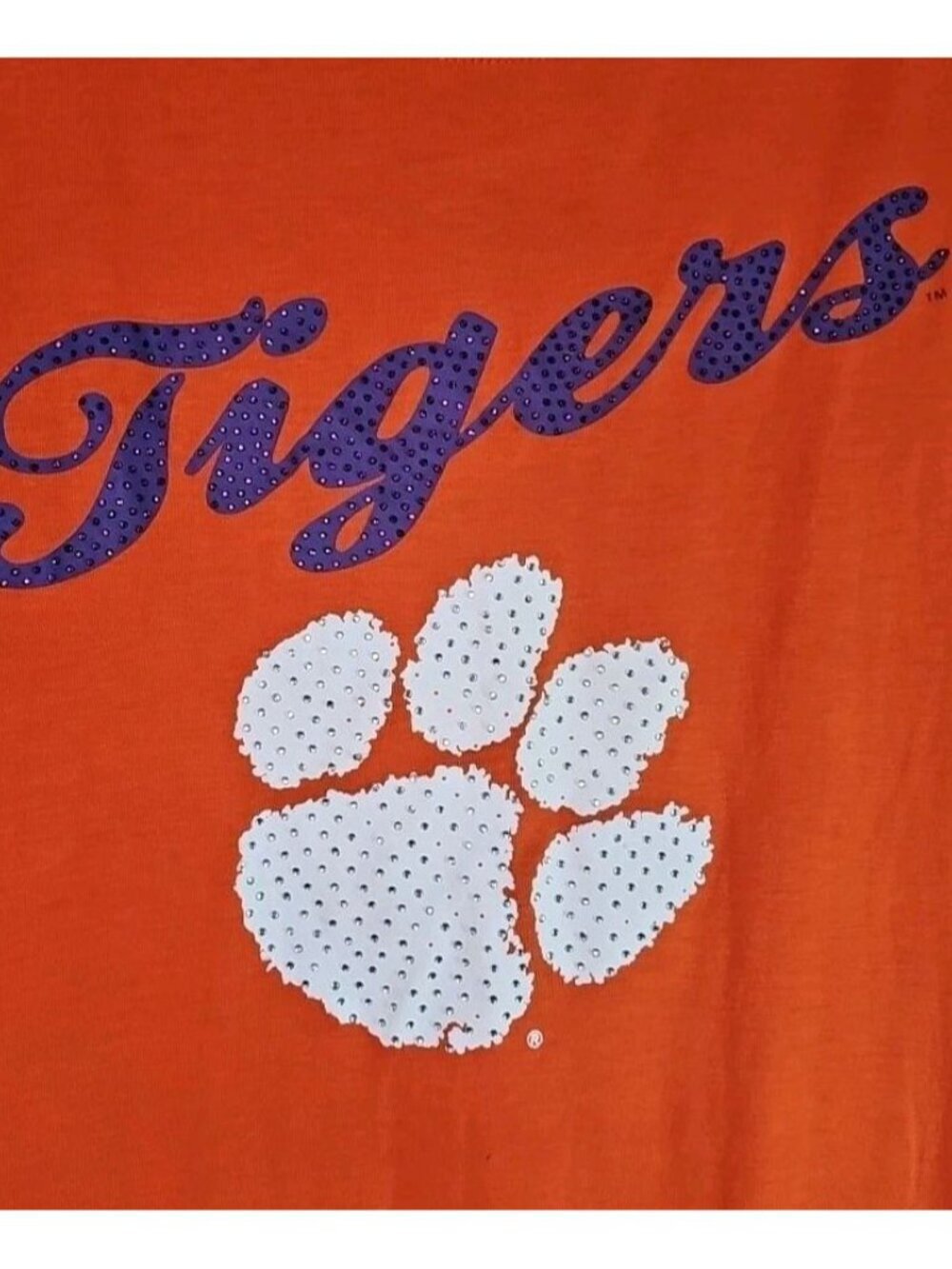 Colosseum Women's Plus Size 2X Clemson Tigers Rhinestone Bling Paw - Picture 7 of 8